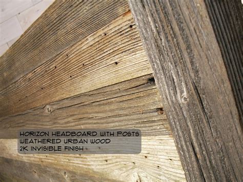 Barn Wood Headboard With Posts All Bed Sizes Texture Etsy