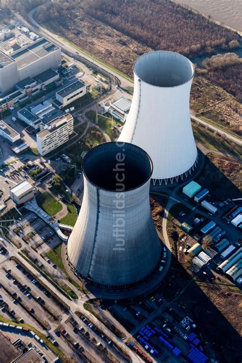 Philippsburg Aus Der Vogelperspektive Reaktorblöcke Und Anlagen Des