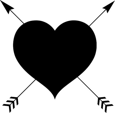 Corazón Negro Atravesado Por Flechas Png Transparente Stickpng