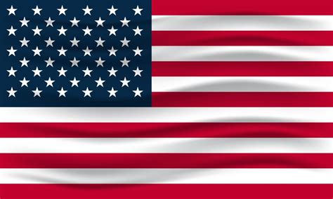 Flag Of The Usa The United States Of America Illustration Of Waving