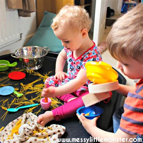 Pasta Play Easy Activity Ideas That Work On Fine Motor Skills Messy