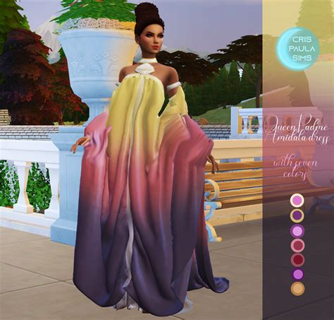 The Sims 4 Queen Padmé Amidala Dress Cris Paula Sims