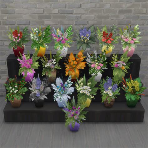 Flower Arrangement Re Textures · Sims 4 Mods