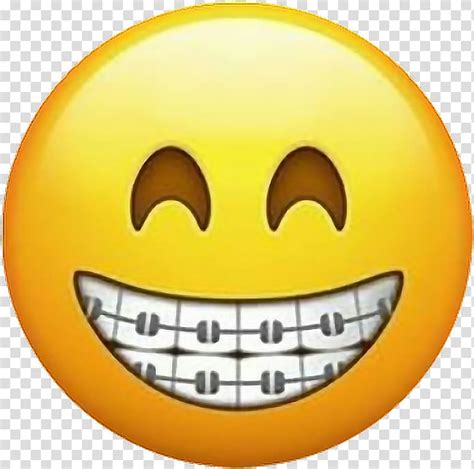 Emoji Dental Braces Dentistry Emoticon Sticker Emoji Transparent