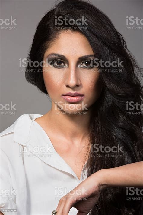 Fashion Portrait Of A Beautiful Indian Girl Stock Photo Download