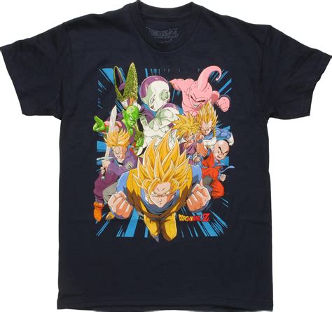 Dragon Ball Z Characters Action Pose Youth T Shirt