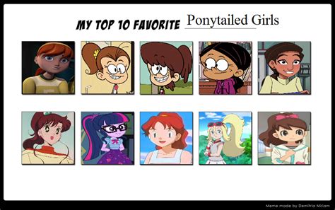 My Top 10 Favorite Ponytailed Girls By Sonicdefenders On Deviantart