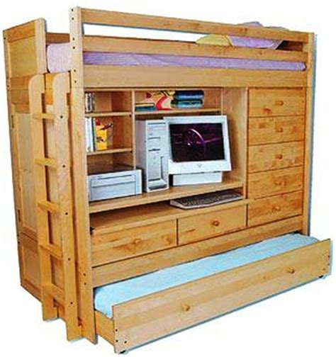 Design your son or daughter's dream bedroom with enough space for sleepovers or company! BUNK BED Paper Patterns LOFT ALL IN1 W/ TRUNDLE DESK CHEST ...