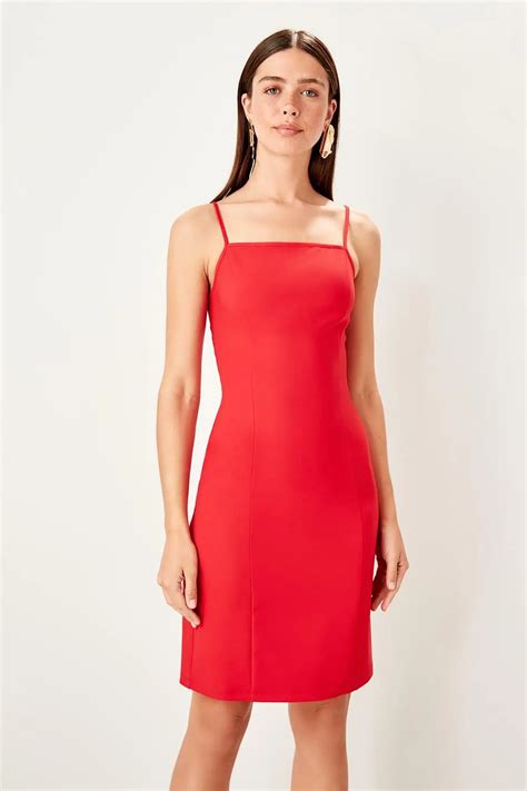 Trendyol Red Halter Dress Twoss Xb In Dresses From Women S