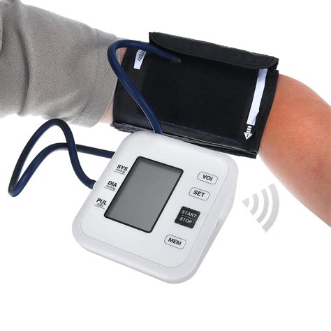 Sphygmomanometer Portable Blood Pressure Monitor Arm Voice Cuff Lcd Digital