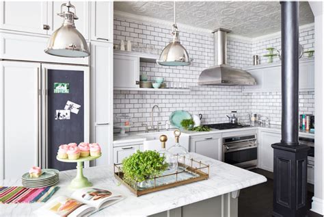 1240, tinlook ceiling tiles, about $1.60 per square foot; Kitchen Trend: Tin Ceiling Tiles | So Chic Life