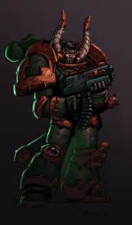 Chaos Space Marine Colored By Shalomone On Deviantart