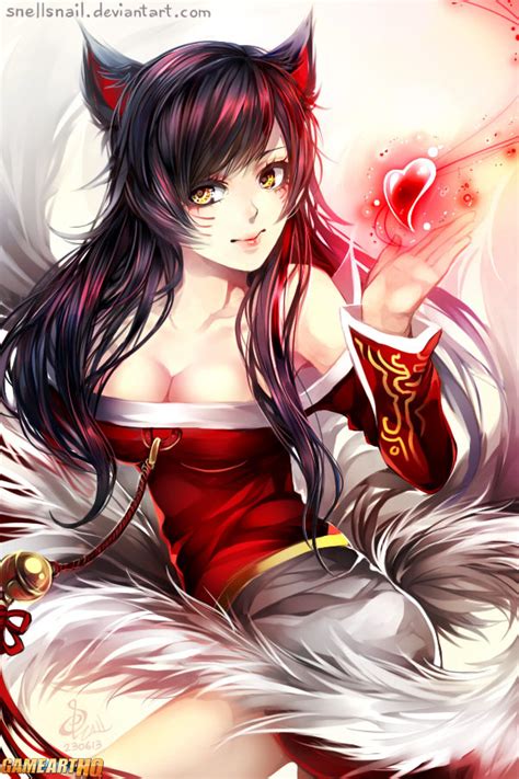 The Beautiful And Sexy Ahri From League Of Legends Game Art Hq