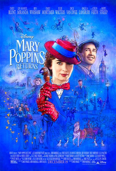 mary poppins returns trailer and poster reveal hand drawn animation dick van dyke and more