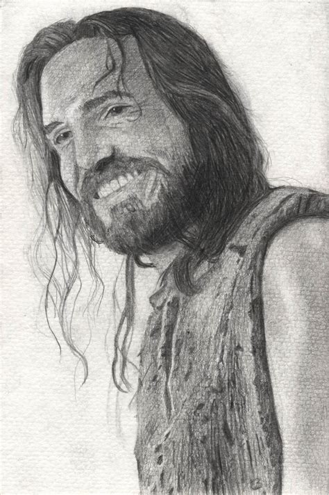 Jesus Laughing 6 X 9 Pencil Rart