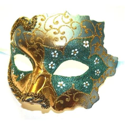 Allure Aqua Blue Gold Masquerade Mask Gold Masquerade Mask Masks