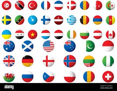 All Flags Of The World Set 1 Circle And Concave Design All Poster A Images