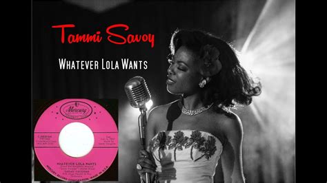 Whatever Lola Wants Sarah Vaughan Cover By Tammi Savoy Youtube