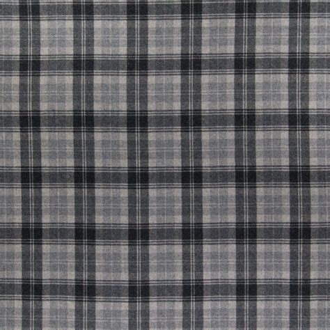 Haze Gray Plaid Woven Upholstery Fabric By The Yard G0758