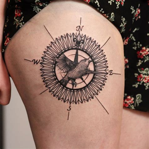 Mandala Compass Bird Tattoo Compass Tattoo Mandala Compass Birds