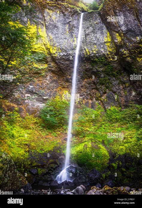 Elowah Falls Columbia Gorge Oregon Stock Photo Alamy