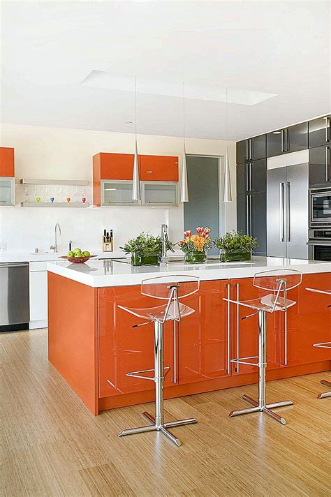 Cool Kitchen Decor Orange Color Ideas Decor