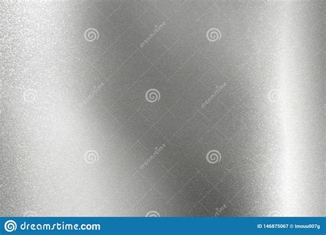 Shiny Rough Silver Metal Plate Abstract Texture Background Stock