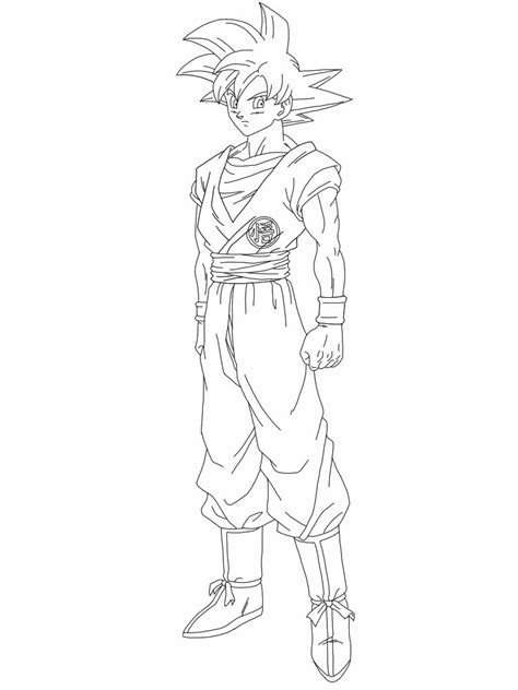 Ssj Goku Coloring Pages At Free Printable Colorings