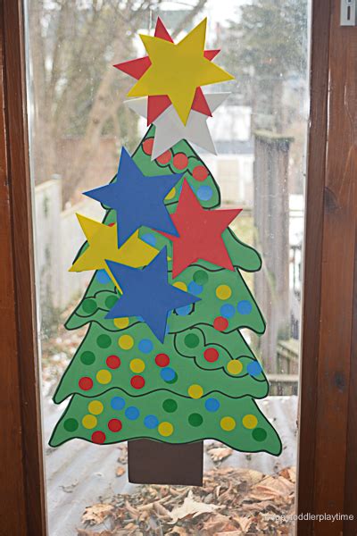 Pin The Star On The Christmas Tree Happy Toddler Playtime