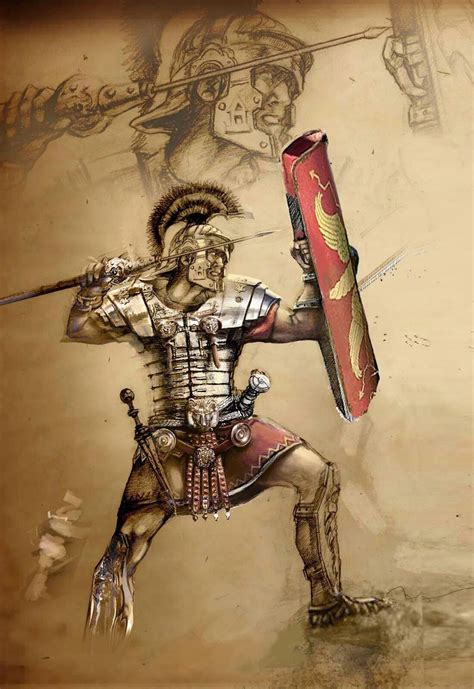 Un Soldadoromano O Legionarioromano En Una Recreación Artísticas Roman Armor Roman