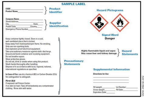 Ghs Hcs Standards Changing Chemical Drum Labels With Regard To Ghs
