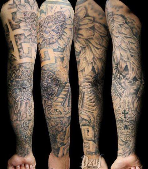 Aztec Sleeve Tattoo Aztec Tribal Tattoos Aztec Tattoos Sleeve Sleeve Tattoos