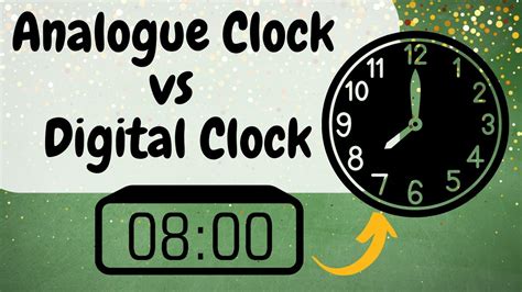 digital clock vs analogue clock examples telling time i jackson genius youtube
