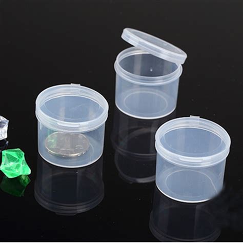 5 Pcs Plastic Clear Storage Box Transparent With Lid Collection