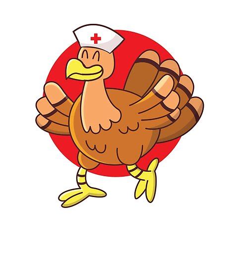 Nurse Turkey Funny Thanksgiving For Nurses Poster By Macshoptee