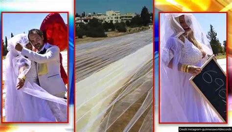The Longest Wedding Veil Ever Made Was Longer Than Football Fields Put Together It Was