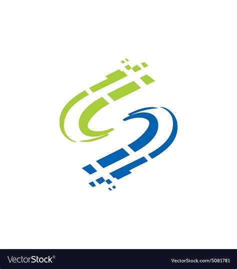 S Letter Digital Technology Logo Royalty Free Vector Image