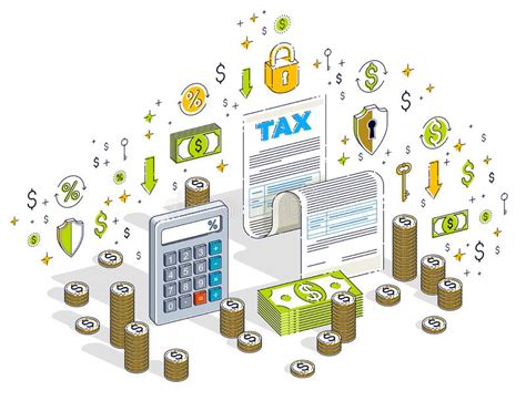 Concepto De Impuestos Forma De Impuesto O Documento Legal En Papel Con
