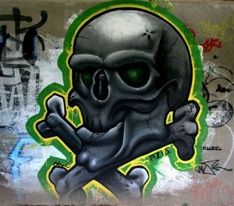 Skull And Bones Piece Mural Art Graffiti Art