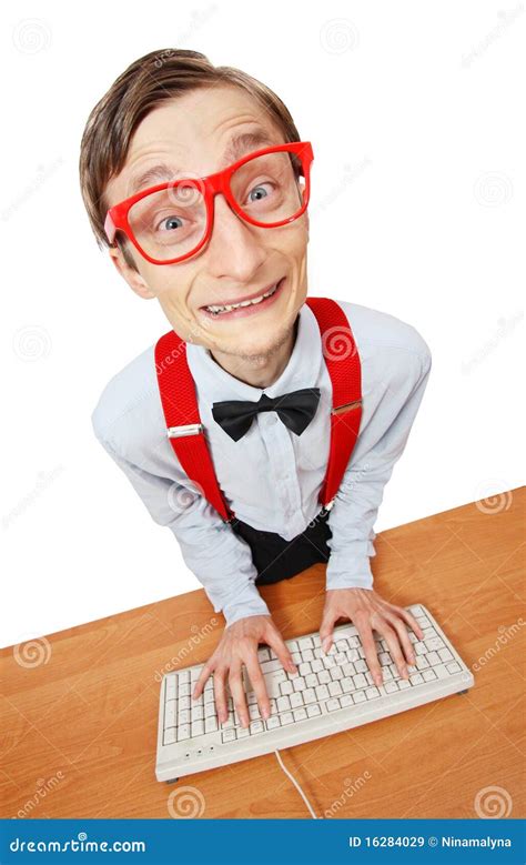 Computer Nerd Stock Image Image Of Adult Laughing Happy 16284029