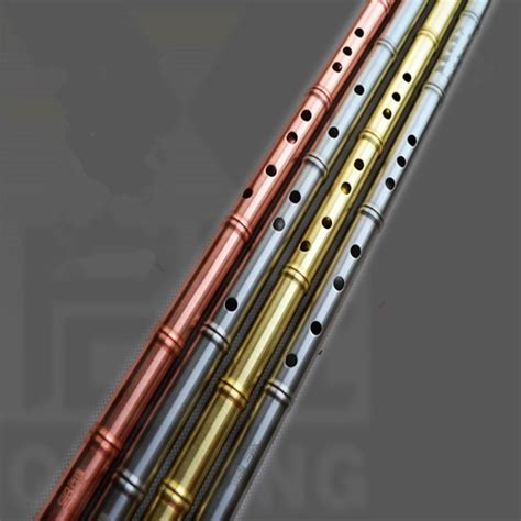 Metal Flute Xiao Not Dizi Brass Red Copper 80cm G F Key Xiao Flauta