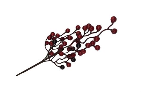 větev jeřabina 45 cm červená keramika umĚlÉ kvĚtiny dekorace