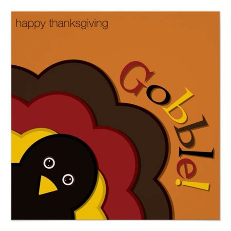 Thanksgiving Hiding Turkey Poster Uk