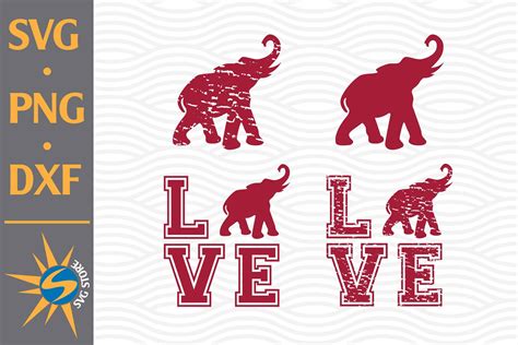 Elephant Love Elephant Svg Png Dxf Digital Files Include By