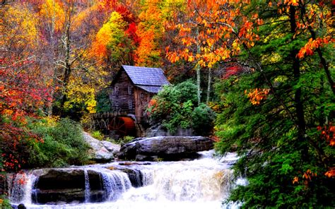 Autumn Waterfalls Wallpaper Zone