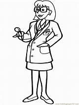 Coloring Doctor Woman Popular Doctors Printable sketch template