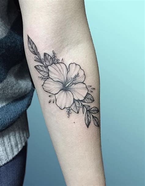 60 Black And Gray Flower Tattoos By Anna Bravo List Inspire Hibiscus Tattoo Hibiscus Flower