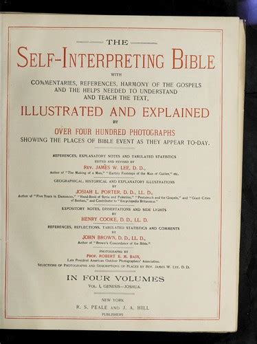 The Self Interpreting Bible 1896 Edition Open Library