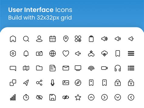 Essential Interface Icon Set Free Xd Resource Adobe Xd Elements