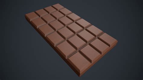 3d Model Chocolate Bar Vr Ar Low Poly Cgtrader
